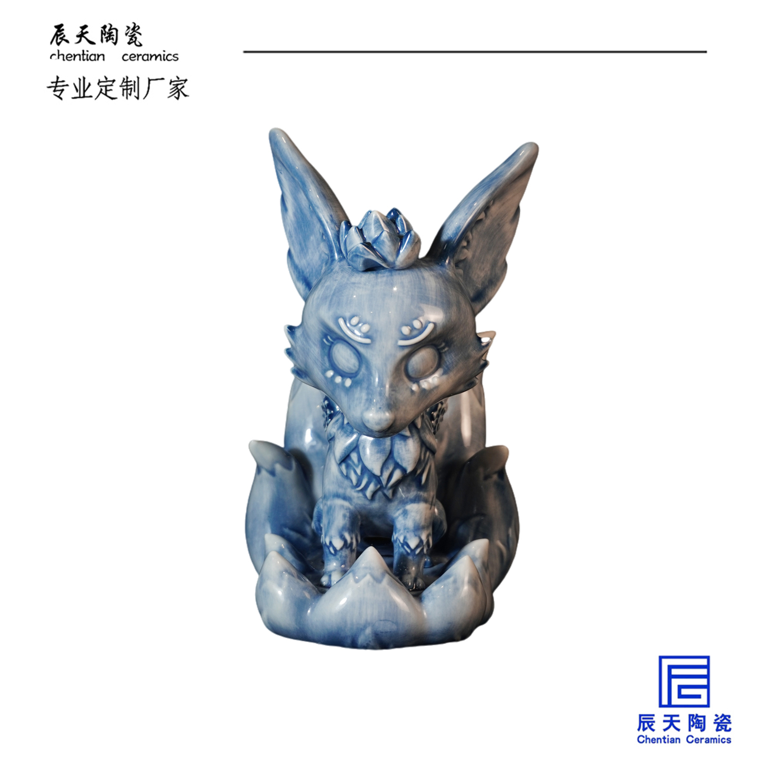 <b>客户定制 动漫卡通陶瓷狐狸潮玩手办</b>